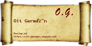 Olt Germán névjegykártya